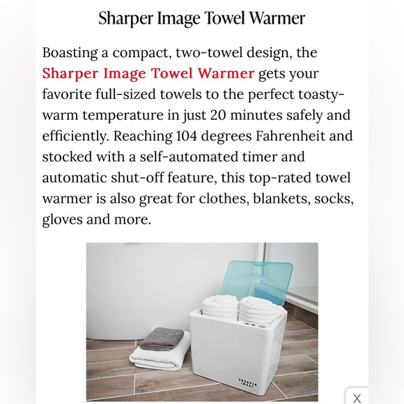 EUC Sharper Image towel warmer. - Picture 9 of 11